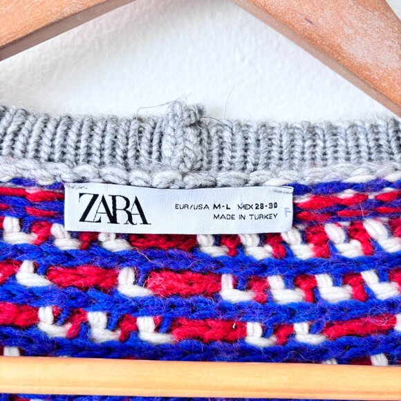 Zara Fringed Knit Wool Blend Cardigan - Picture 10 of 10